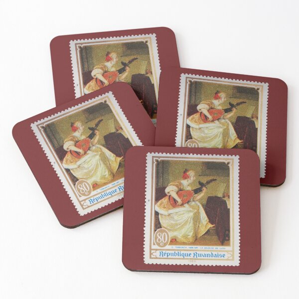 Item preview, A Young Lady Playing Lute 1969 Stamp designed and sold by StampCollection.