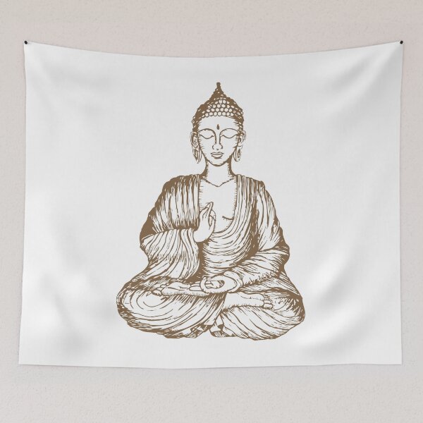Item preview, Indian Hand Drawn Buddha Art designed and sold by JTS STORE.