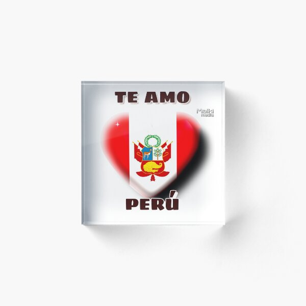 Te amo Perú Acrylic Block