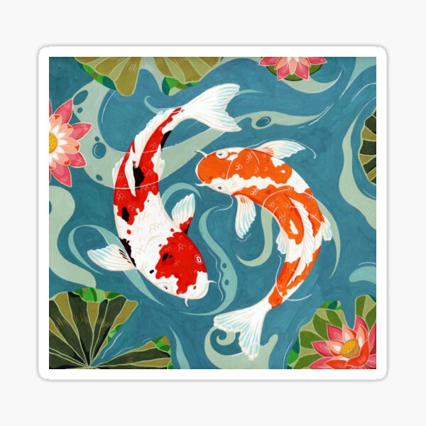 Item preview, Koï fish movement designed and sold by Illustration Marie-Hélène Bochud.