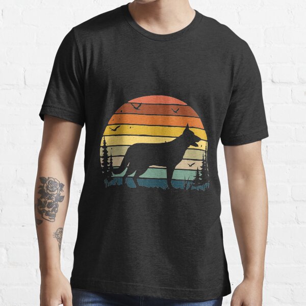 German Shepherd Retro Vintage Sunset T-Shirt Essential T-Shirt