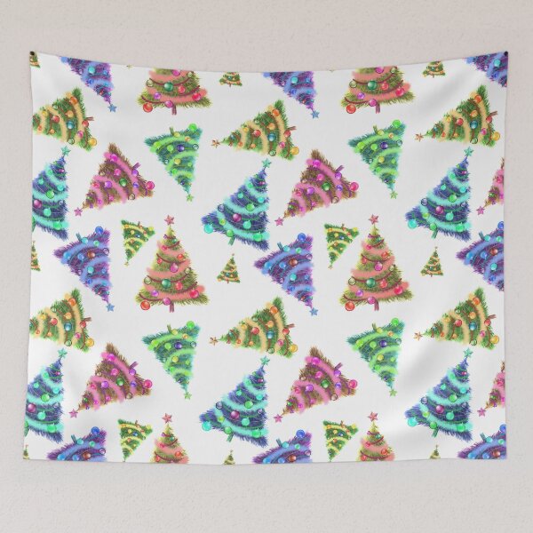 Item preview, Multicolored Christmas trees designed and sold by ViridianWonders.