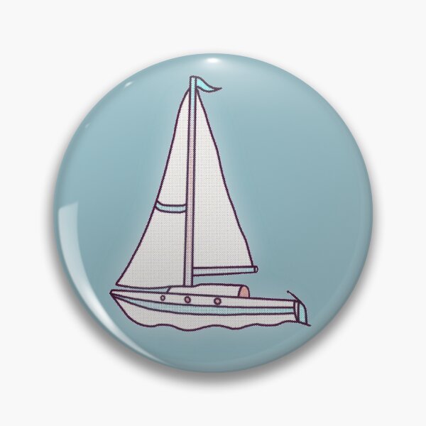 Item preview, Retro Printed Ink Sailboat designed and sold by DesignsthatSlap.