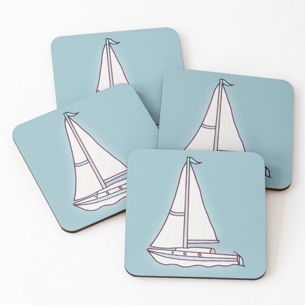 Item preview, Retro Printed Ink Sailboat designed and sold by DesignsthatSlap.