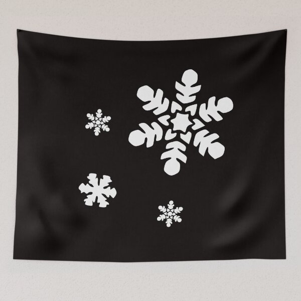 Item preview, Christmas snowflakes black and white. Xmas pattern. Quarantine Christmas Decor designed and sold by ArtBIU.
