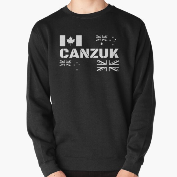 CANZUK Flags in Military Design Pullover Sweatshirt