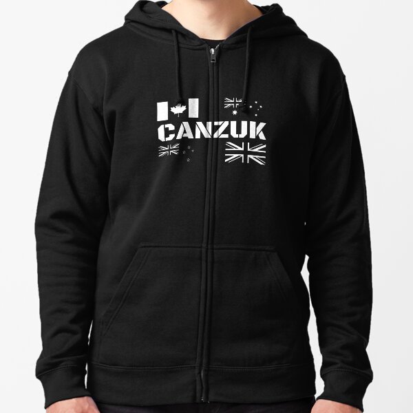 CANZUK Flags in Military Design Zipped Hoodie