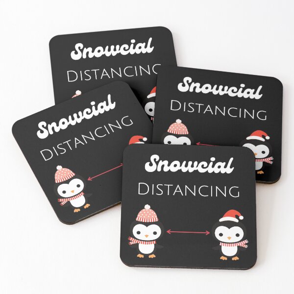 Item preview, Snowcial Distancing this Christmas Quarantined with cute penguins designed and sold by Pandoras-Boxx.