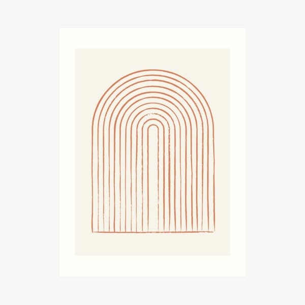 Arch Dusty Orange Art Print