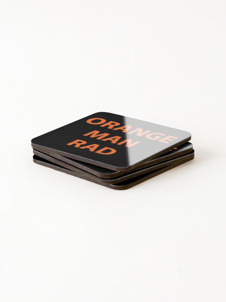 Thumbnail 4 of 5, Coasters (Set of 4), ORANGE MAN RAD designed and sold by arrowroses.