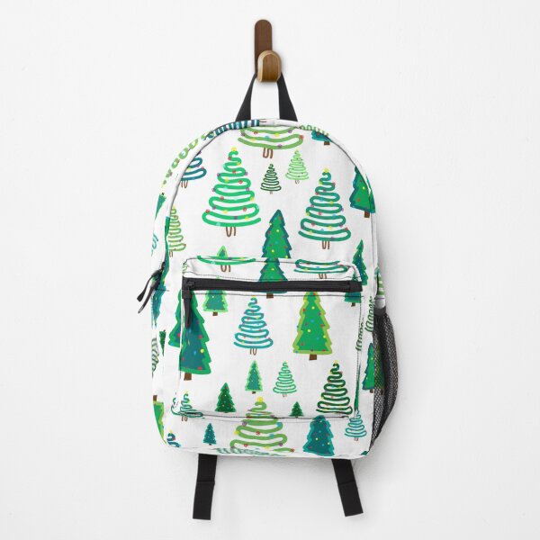 Item preview, Festive Whimsical Christmas Tree Doodles Pattern designed and sold by judgeart.