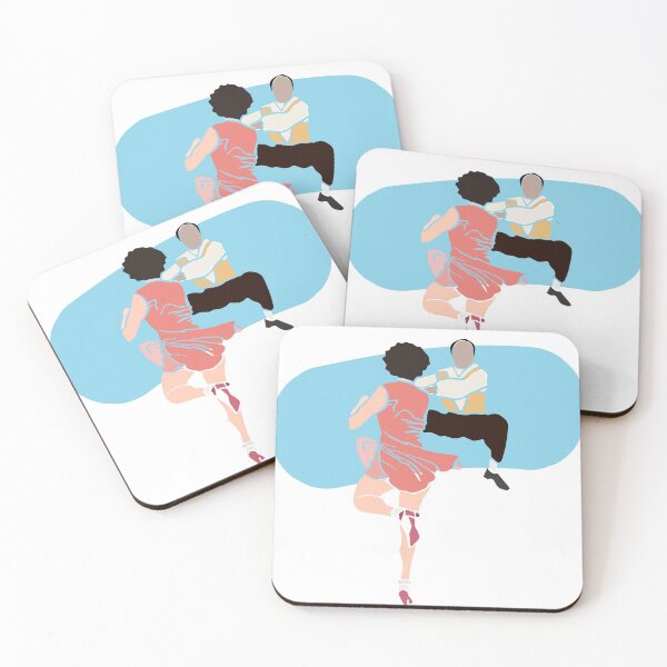 Item preview, Lindy Hop SwingDancers Illustration with Blue Background designed and sold by yagmurh.