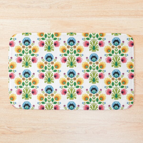 Item preview, Polish Folk Flowers Pink and Yellow designed and sold by Barbara Pixton.