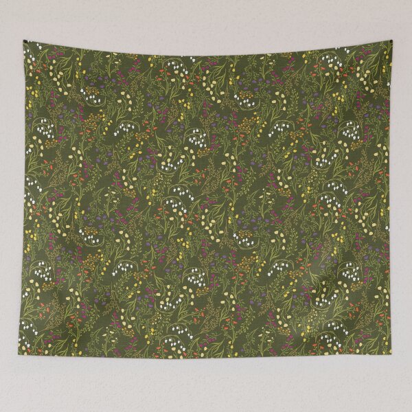 Item preview, Summer Meadow Forest Green Moss designed and sold by Cecilia Mok.