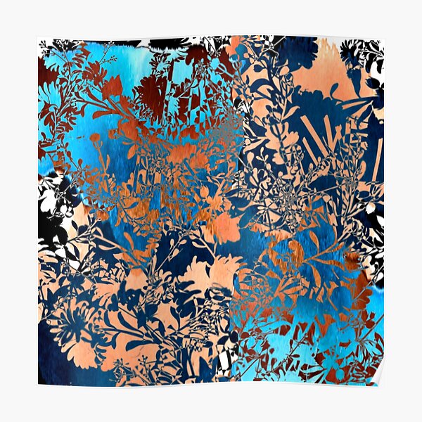silhouettes florales 2 Poster
