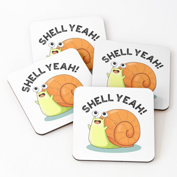 Item preview, Funny Snail Puns - Shell Yeah designed and sold by punnybone.