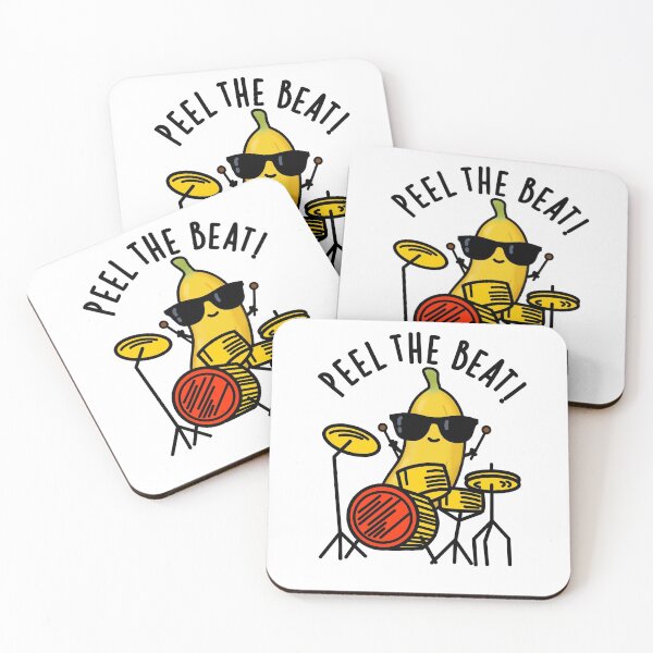 Item preview, Peel The Beat Funny Banana Drummer Puns  designed and sold by punnybone.