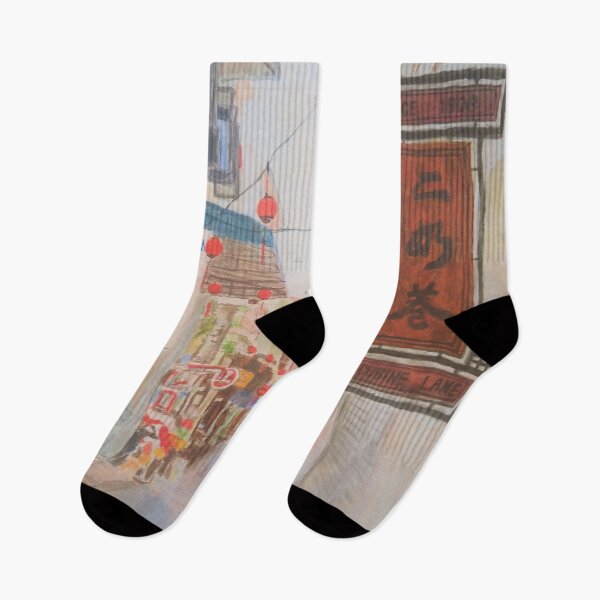 Item preview, Concubine Lane Watercolour Painting designed and sold by hockeng.