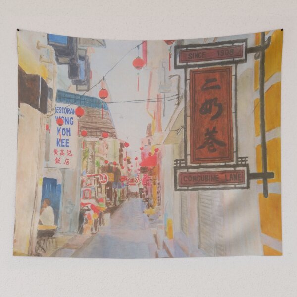 Item preview, Concubine Lane Watercolour Painting designed and sold by hockeng.