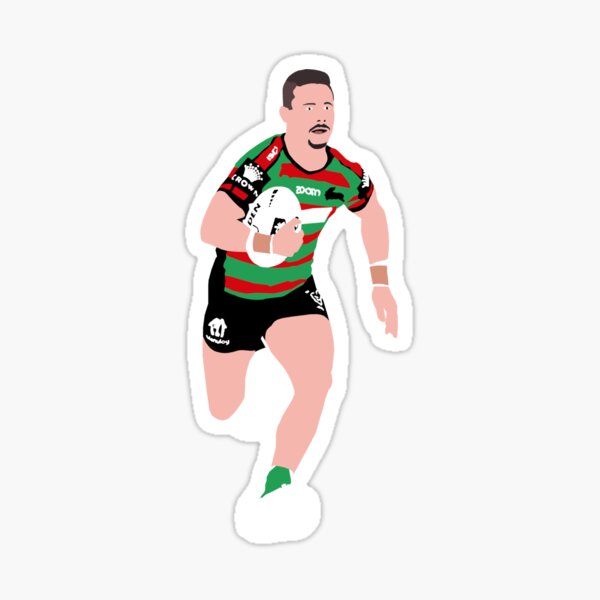 Vista previa del artículo con la obra «Damien Cook South Sydney Rabbitohs 2», diseñado y vendido por Rhys40.