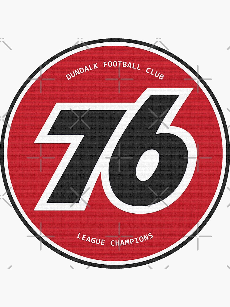 "Dundalk Football Club 'In Black And White' - 76 Champions" Sticker For ...