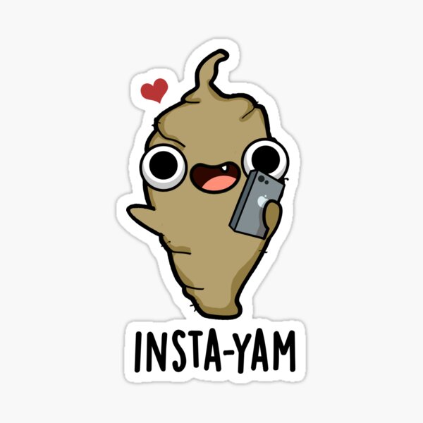 Item preview, Insta-yam Social Media Funny Veggie Puns  designed and sold by punnybone.