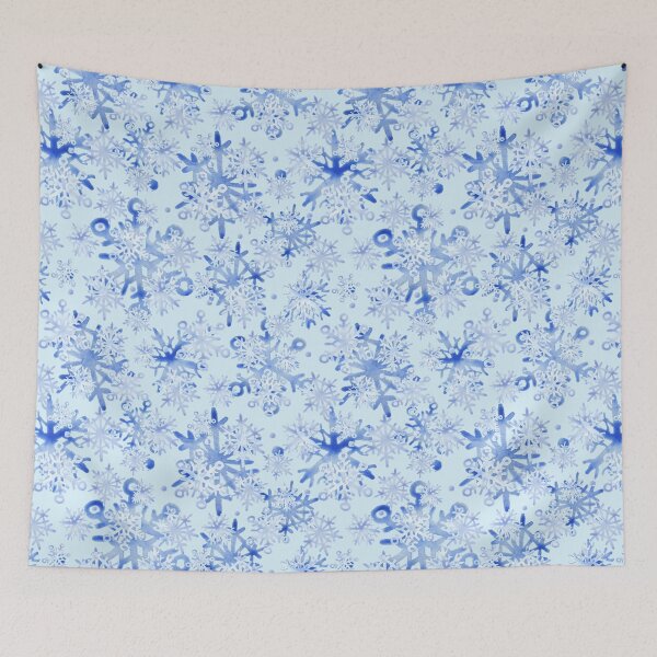 Item preview, Snowflake blue pattern motive, winter collection designed and sold by smashingarb.