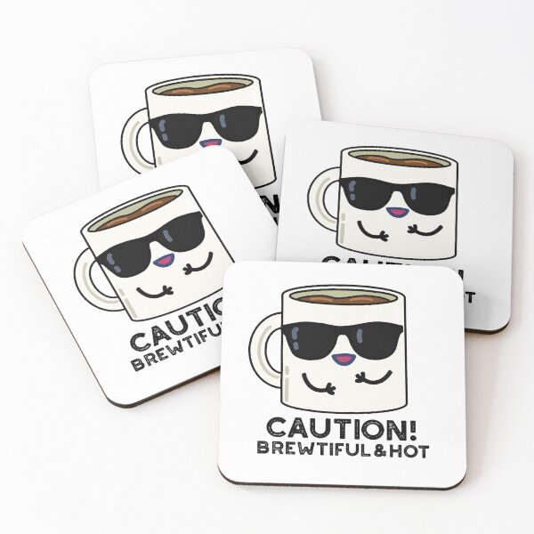 Item preview, Caution Brewtiful And Hot Funny Coffee Puns  designed and sold by punnybone.