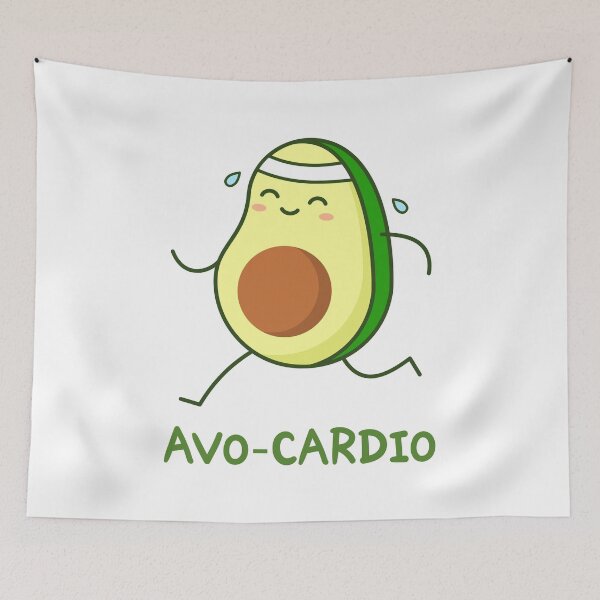 Item preview, Avocado running. Avo-Cardio pun. designed and sold by TashaVector.