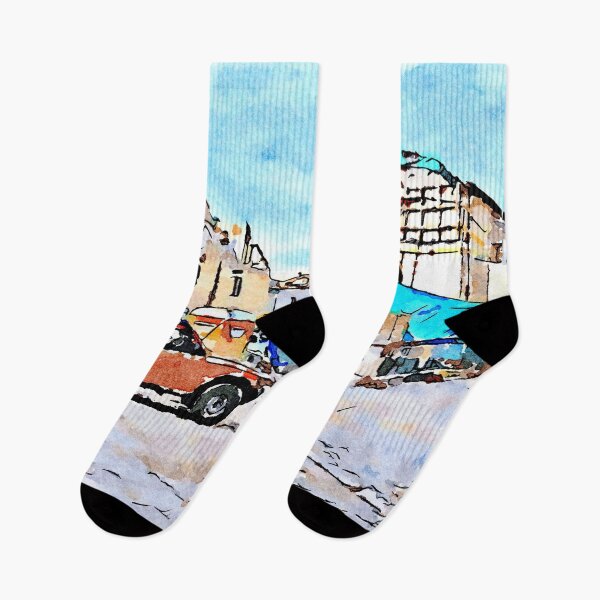 Item preview, L'Aquila: collapsed church with fire brigade car designed and sold by Giuseppe Cocco.