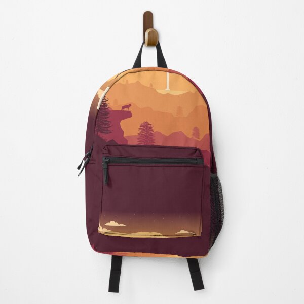 Item preview, burgundy red, orange, yellow watercolor flat design with mountain landscape lonely wolf and waterfall. iPhone or Samsung phone Case & Cover designed and sold by RoManSmArt.