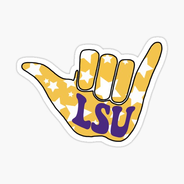 LSU hang loose Sticker