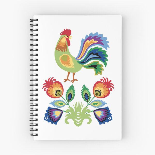 Item preview, Polish Green Rooster and Flowers designed and sold by Barbara Pixton.