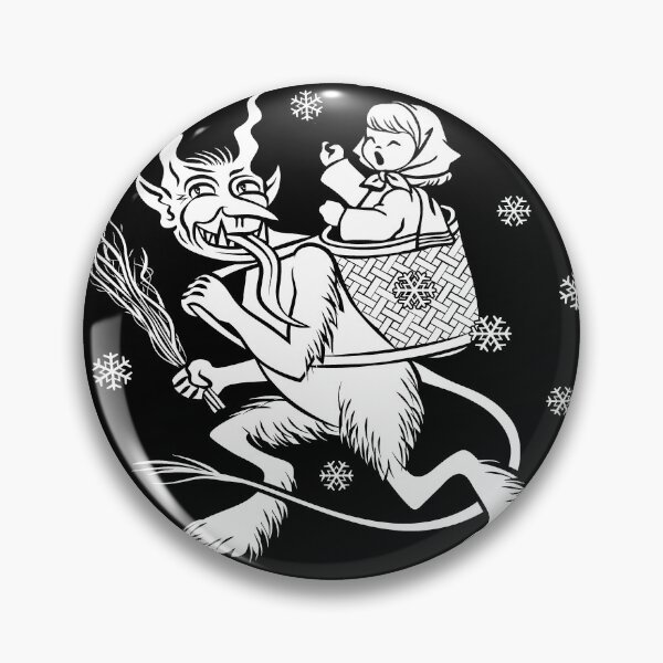 Item preview, Creepy Christmas devil carrying crying child Merry Krampus designed and sold by SpreadForSatan.