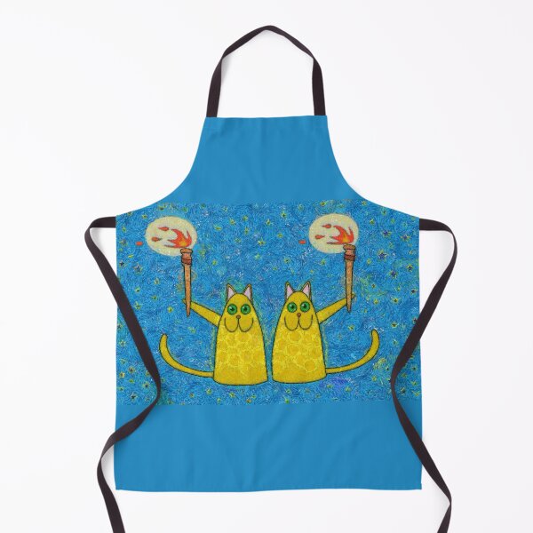 Item preview, CATS WITH FLAMING TORCHES designed and sold by Jean Gregory Evans.