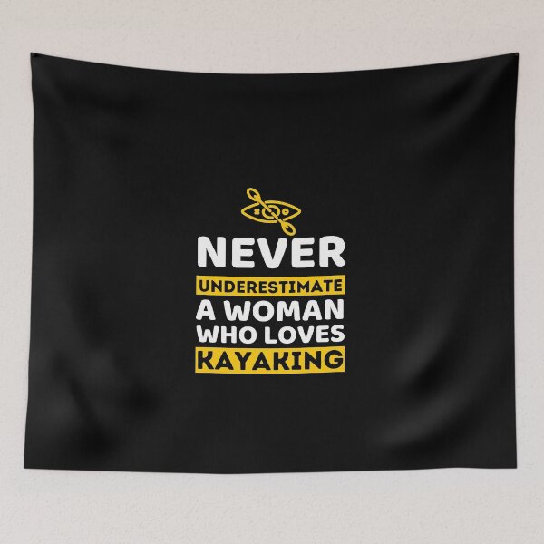 Item preview, Never Underestimate A Woman Who Loves Kayaking designed and sold by bifkee19.