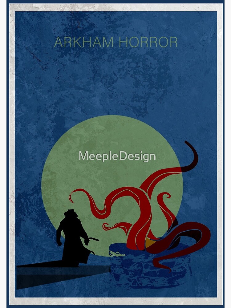"Arkham Horror Cthulhu Board Games Design Movie Poster Style