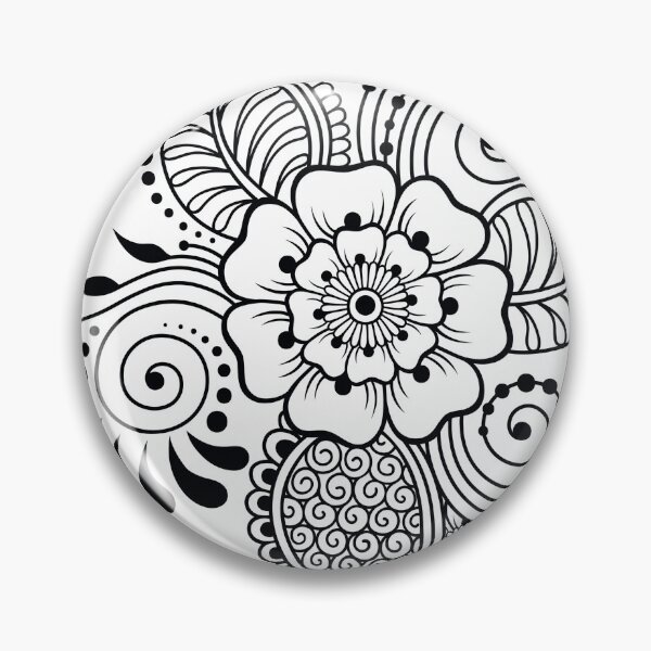 Item preview, Beautiful Henna Flowers Drawing Art designed and sold by JTS STORE.