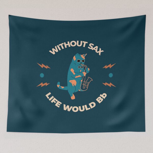 Item preview, Without Saxophone Life Would Be Flat designed and sold by color-garden.