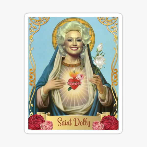 vintage saint dolly gift parton's lovers men women Sticker