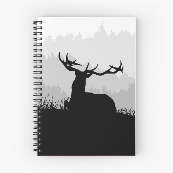 Item preview, black white and grey watercolor flat design with mountain landscape lonely deer  iPhone or Samsung phone Case & Cover designed and sold by RoManSmArt.