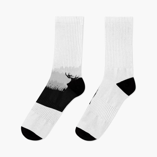 Item preview, black white and grey watercolor flat design with mountain landscape lonely deer  iPhone or Samsung phone Case & Cover designed and sold by RoManSmArt.