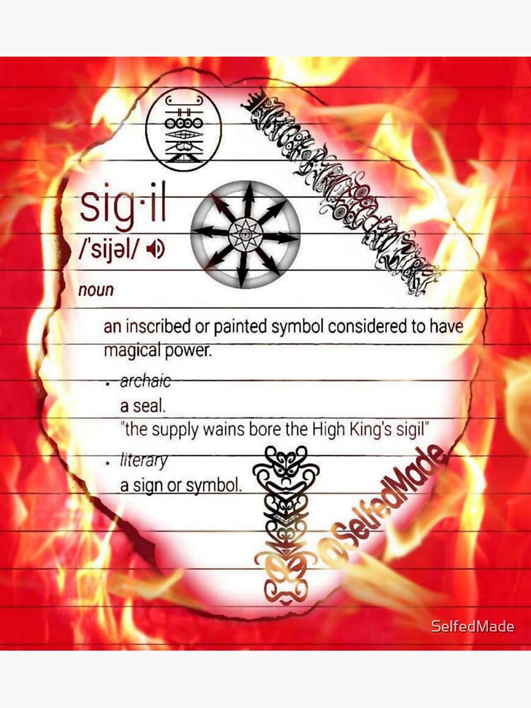 "Sigil definition " Sticker for Sale by SelfedMade | Redbubble