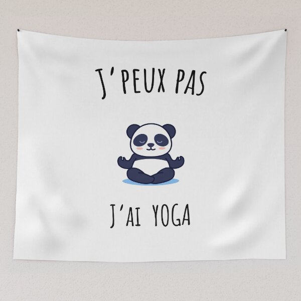 Item preview, I can't have yoga, cute panda drawing designed and sold by Curlyhaire.