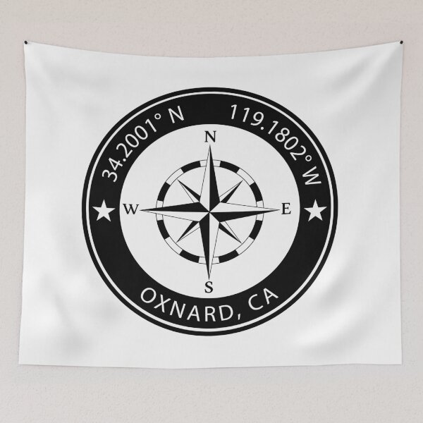 Item preview, Oxnard, California Geographical Coordinates designed and sold by TeeOhGraphics.