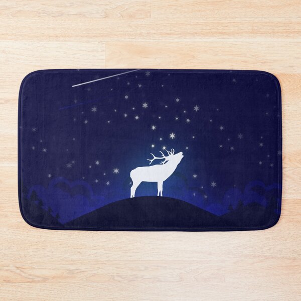Item preview, starry night and reindeer, Christmas costume watercolor flat design with the mountain landscape. iPhone or Samsung phone Case & Cover designed and sold by RoManSmArt.