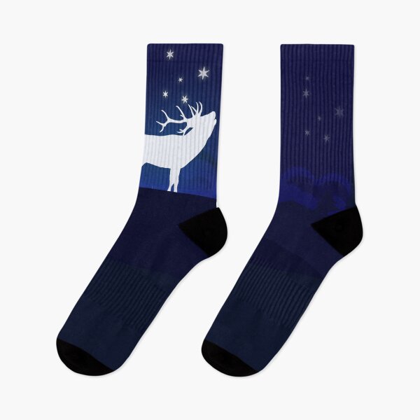 Item preview, starry night and reindeer, Christmas costume watercolor flat design with the mountain landscape. iPhone or Samsung phone Case & Cover designed and sold by RoManSmArt.