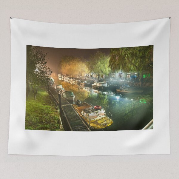 Item preview, Grove Ferry at night in mist river stour designed and sold by rogerstanger.