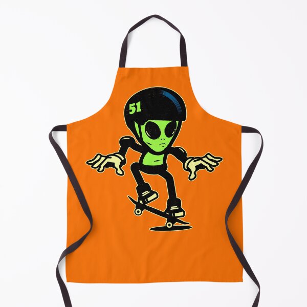 Item preview, Glowing Alien Skater Skateboarding Ollie Action. For Gnarly Rippers, No Snakes Allowed! Cool Skater Alien. designed and sold by UrTops.