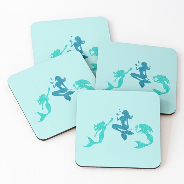 Item preview, aquamarine glitter Mermaids designed and sold by OpulentFlair.